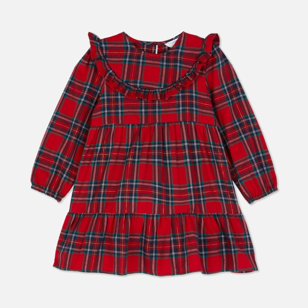 Red Plaid Flannel Dress 2-4 yrs